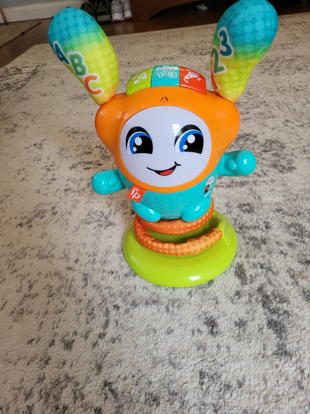 Fisher-Price Orange and Teal Bunny Learning Pal with Green Base